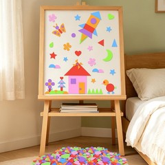 1740Pcs Foam Stickers Colorful Foam Shapes Stickers with Star Moon Heart Self…