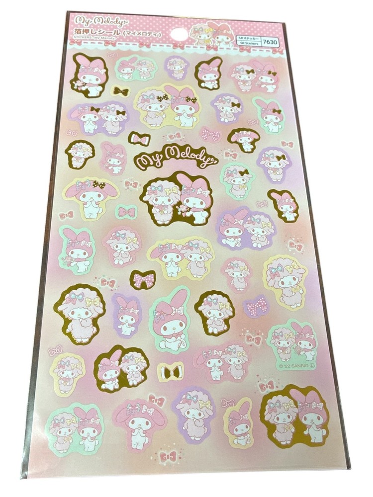 My Melody Kawaii Sanrio Sticker Sheet Japanese Cute Planner Scrapbook