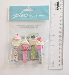 Jolee’s Birthday Cupcake Clips Scrapbooking Craft Embellishments