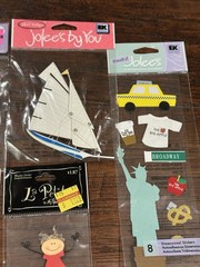 Large Lot Vintage Jolee’s Dimensional Stickers Travel Band Food Sailboat Train