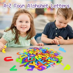 1050 Pcs Letter Stickers,10 Colors Foam Letter Stickers, -Adhesive ABC Alphab…