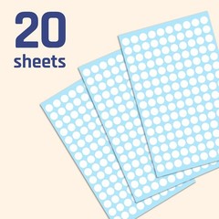 High-Quality 3000 Pack White Round Sticker Dots – 3/8 Inch Adhesive Labels