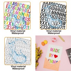 1920Pcs Letter Stickers 20 Sheets Alphabet Stickers 1 Inch Vinyl Self-Adhesiv…