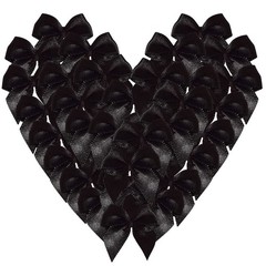 Micomon 50pcs 1.2-Inch Mini Ribbon Bows for Crafts Small 3/8″ ribbon, black