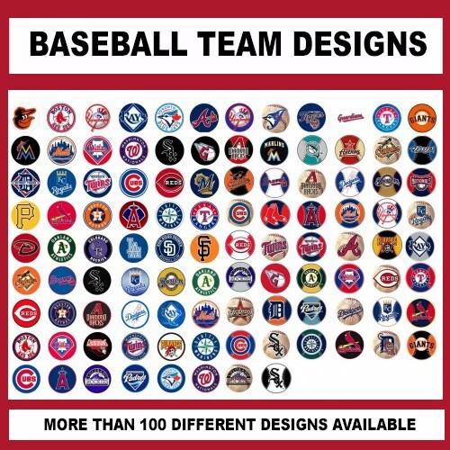 100 Precut BASEBALL TEAMS BOTTLE CAP CHARM TRAY IMAGES 1 inch DESIGNS