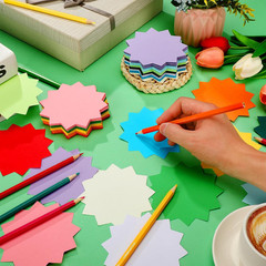 360 Pcs Starburst Cutouts Paper 3.9 Inch Assorted Color Die Cuts