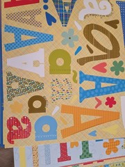 Vtg Doodlebug Design Doodle On Letters Punch Out Pad 12×12 Scrapbook Alphabet