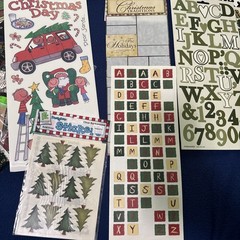 Large scrapbooking supplies christmas lot-12×12 Paper, Stickers, Embellishments
