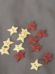 Vintage JHB International Primitive Star Buttons Americana Country Craft 15pc…