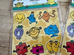 Lot Of 2 Vintage Little Miss Mr. Men 3D Sticker Sheet Roger Hargreaves 2012
