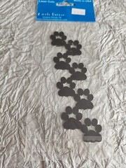 Paw Prints Dog Die Cut Laser Cut New – Little Extras Scrapbooking – Retired #23