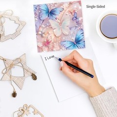 6×6″ 160gsm cardstock Single Sided Scrapbooking 24 24sheets-Pearl Butterfly