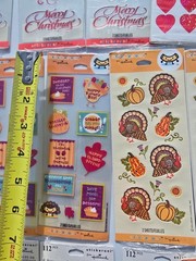HUGE! Lot of 105 Packs of Hallmark Stickers Sealed Holidays Halloween Puffy LOOK