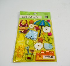 4 packs of Paper House / K & Company 3D Scrape booking Stickers Multiple Subject