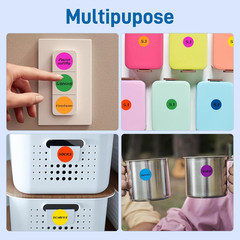 4000 Pcs 3/4 Inch Colored Dot Stickers for Toddlers, 8 Rolls Round Color Coding