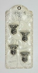 Graphic 45 Staples Claw Feet 4/Pieces Antique Brass 3.35″X1.6″ G4501027 BB13-456