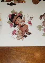 Vintage Morehead Blessed Are Ye Thanksgiving Fall stickers seals