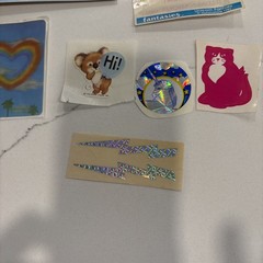 Vintage stickers 80s lot. Unicorns, Elephants, Frogs. Mixed Brands.