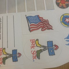 Vtg Book Sox Stickers 90s Flag Soccer Sun Turtle Tornado Star