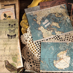 Vintage Aesthetic Washi Stickers and Papers for Scrapbooking,40 Sheets Ephemera