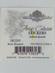 Vintage PSX Designs Stickers (6 – 2″ x 2″ Stickers) Rose Bouquet NEW