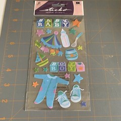 Sticko- Vellum Stickers Baby Boy Prints – Handprints Footprints Baby Shower