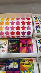VTG SandyLion 1500 Sticker Set Box Rare Metallic Prismatic Teacher Y2K Lot