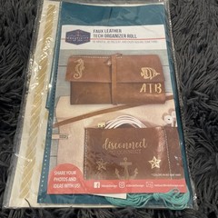 Sealed Creativity At Sea Faux Leather Tech Organizer Roll New