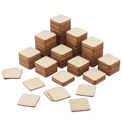 800 PCS 1.5 Inch Unfinished Wood Pieces, Wood Squares, Premium Wooden Cutout …