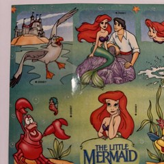 Vintage 1980’s The Little Mermaid stickers sheets Lot Of 3 -27 Total Stickers
