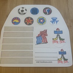 Vtg Book Sox Stickers 90s Flag Soccer Sun Turtle Tornado Star