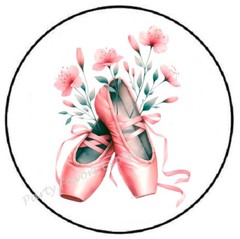 BALLET BALLERINA SLIPPERS ENVELOPE SEALS LABELS STICKERS PARTY FAVORS