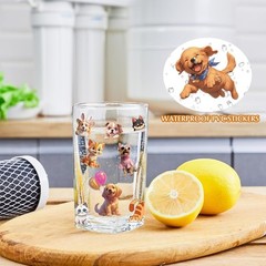 20 Sheets Transparent Dog Stickers for Scrapbooking, 396 PCS Pet