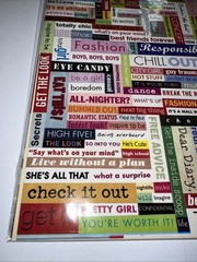 Making Memories Girl Talk Word Fetti Stickers 114 Stickers NIP
