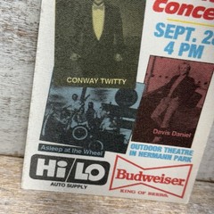 KIKK 96 FM Sticker Conway Twitty, Davis Daniel & Asleep at the Wheel Budweiser