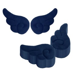Plush Angel Wings for Craft, 30Pairs Mini Angel Wings (Navy Blue, 3″x1.6″)