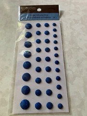 RECOLLECTIONS NIGHT SKY BLUE GLITTER DOTS ADHESIVE 3 Sizes #161641