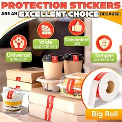 500-Pack Tamper Proof Stickers 1×3 – Strong Adhesive for Tamper Detection
