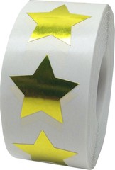 Metallic Gold Star Shape Stickers – 1 Inch Adhesive Labels, 500 Total Sticker…