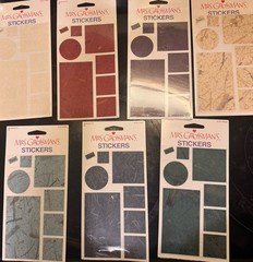 Mrs. Grossman’s Stickers Textured Tags Fabric Scrapmetal Multicolor Lot