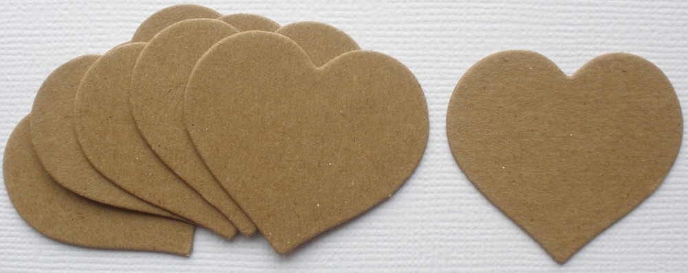 {6} 1.5″ PRETTY HEARTS – Raw Bare Unfinished Chipboard Die Cuts Embellishments
