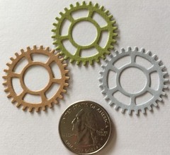 GEARS Die-Cuts(10pc)Steampunk •Cogs•Metal•Sprocket•Earthtone •Machine•Antique•••