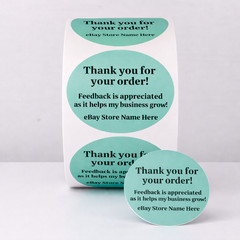 Thank You Stickers for eBay Sellers – Custom Business Name Labels – 2″