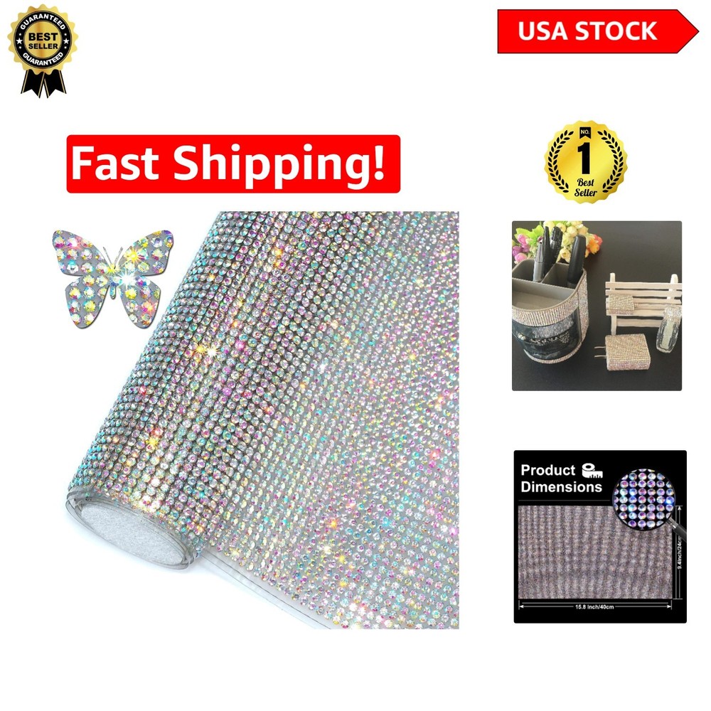 Glitter Crystal Gem Sheet Sticker for Cars & Crafts – 19440 Pieces, 9.4″ x 15.8″