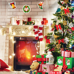 Christmas Theme Stickers, 100Pcs Vinyl Waterproof Merry Christmas Stickers for E