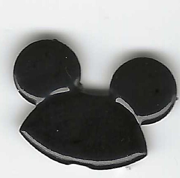 SMALL BLACK MICKEY MOUSE HAT SCRAPBOOKING DECORATIVE BRADS 8 PCS RARE