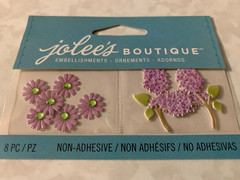 JOLEE’S BOUTIQUE 3D MINI PURPLE DAISIES MINI LILACS W/ GEMSTONES