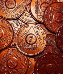 25 Chips Bulk Lot Rolls of 25 Aluminum Chips 7 Month AA Medallions Alcoholics…