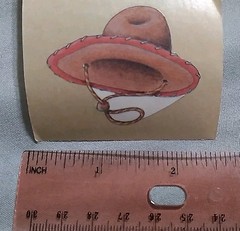 Vintage Mary Engelbreit Stickers 90s 1991 COWBOY BOOTS & HATS 4 pieces
