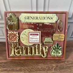 Portafolia Gifted Memories Family Themed Scrapbooking Embellishments lot of 4